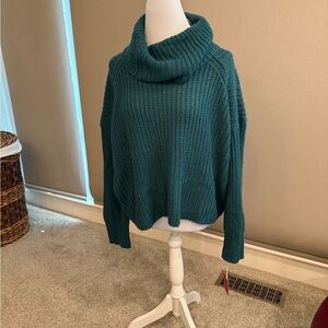 Mossimo Supply Co. Deep Teal Cowl Neck Sweater 0020